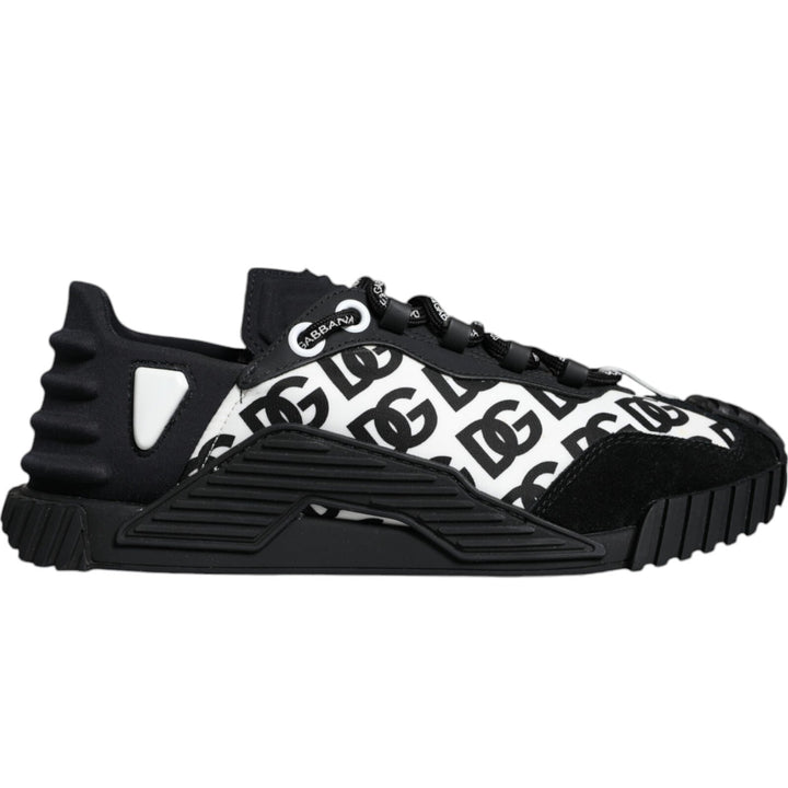 Dolce & Gabbana Black Logo Lace Up Low Top NS1 Sneakers Shoes - RIMODA