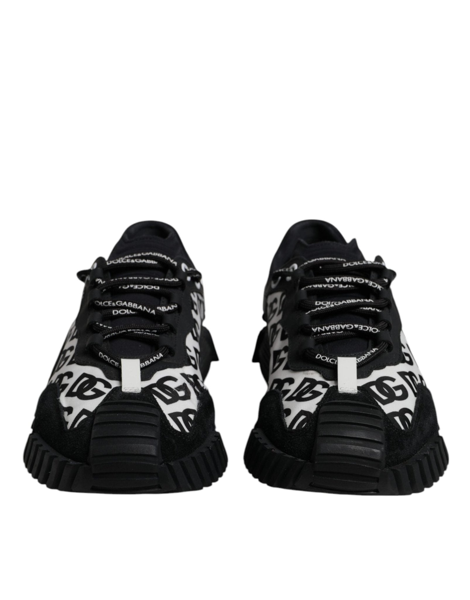 Dolce & Gabbana Black Logo Lace Up Low Top NS1 Sneakers Shoes - RIMODA