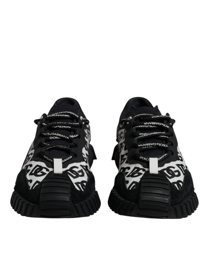 Dolce & Gabbana Black Logo Lace Up Low Top NS1 Sneakers Shoes - RIMODA