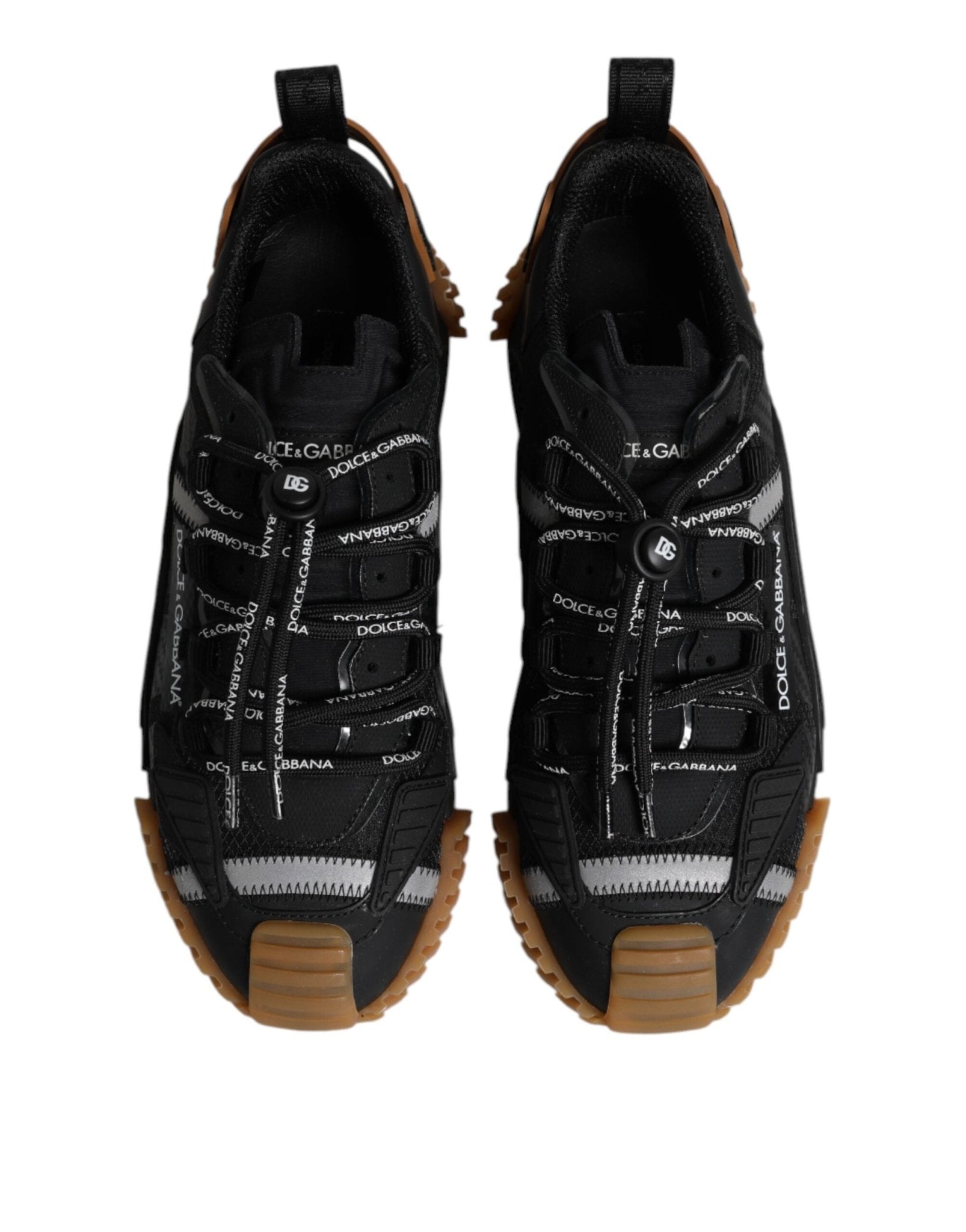 Dolce & Gabbana Black Logo Lace Up Low Top NS1 Sneakers Shoes - RIMODA