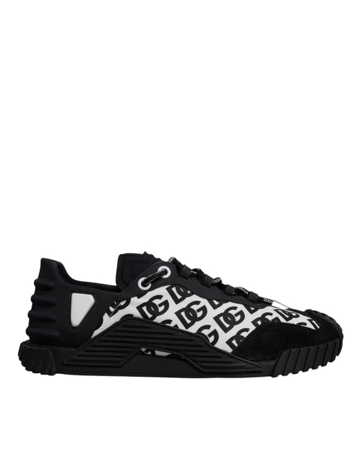 Dolce & Gabbana Black Logo Lace Up Low Top NS1 Sneakers Shoes - RIMODA