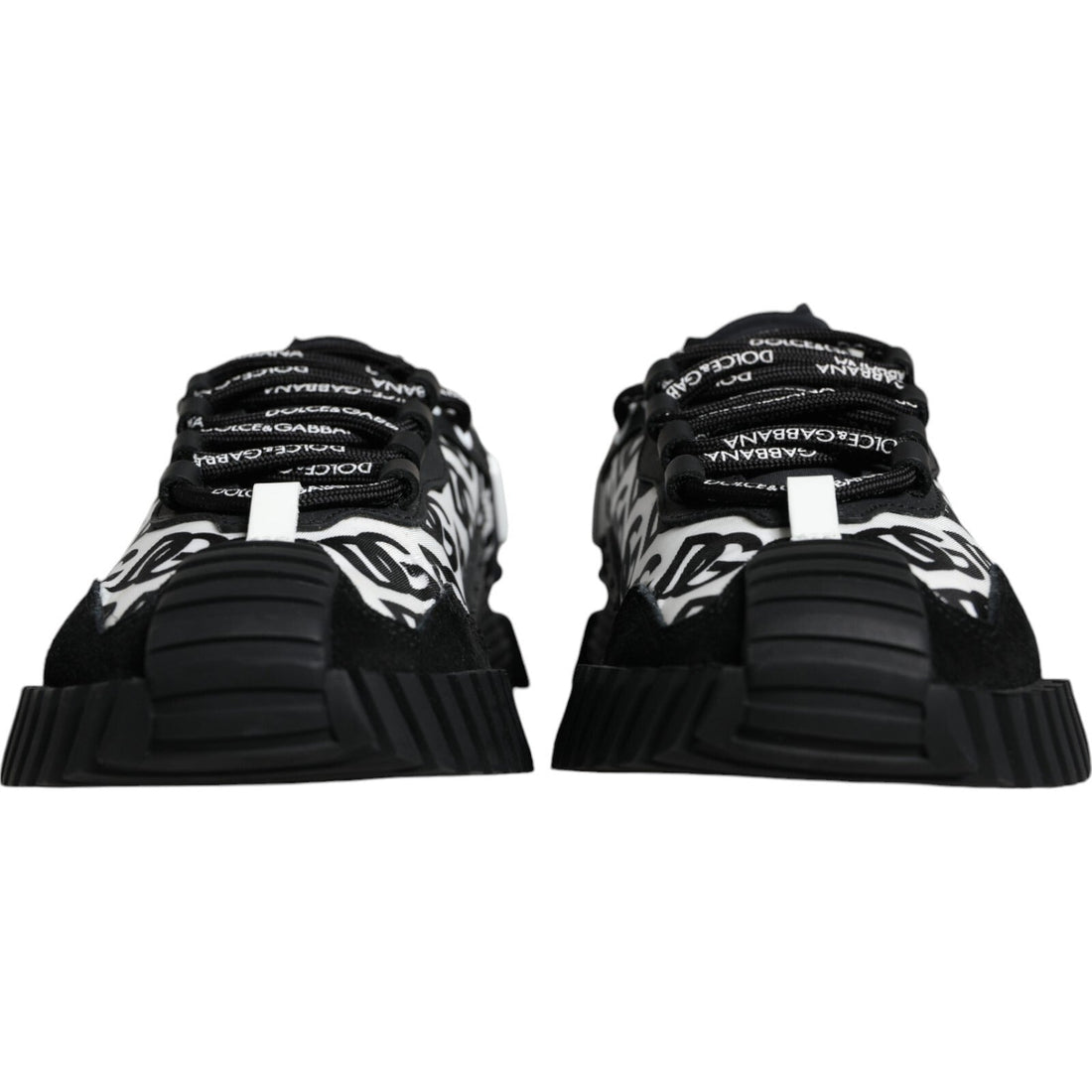 Dolce & Gabbana Black Logo Lace Up Low Top NS1 Sneakers Shoes - RIMODA
