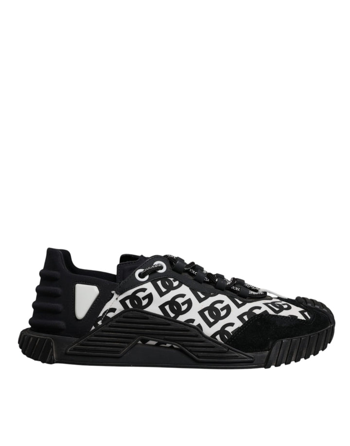 Dolce & Gabbana Black Logo Lace Up Low Top NS1 Sneakers Shoes - RIMODA