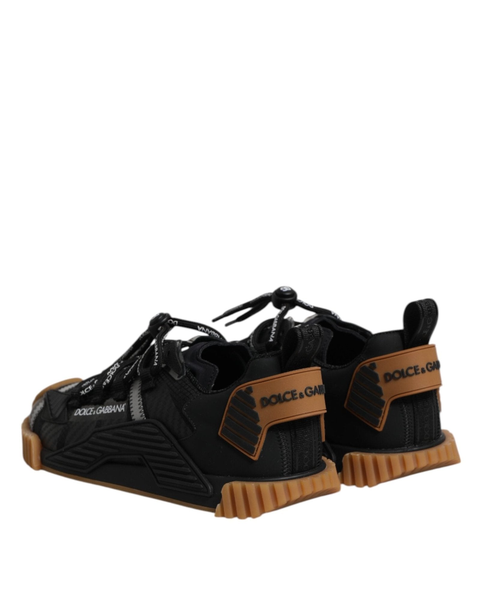 Dolce & Gabbana Black Logo Lace Up Low Top NS1 Sneakers Shoes - RIMODA