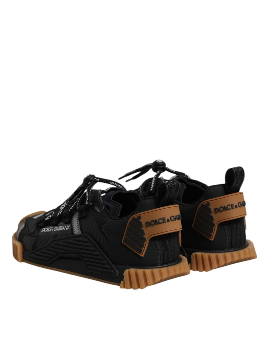 Dolce & Gabbana Black Logo Lace Up Low Top NS1 Sneakers Shoes - RIMODA