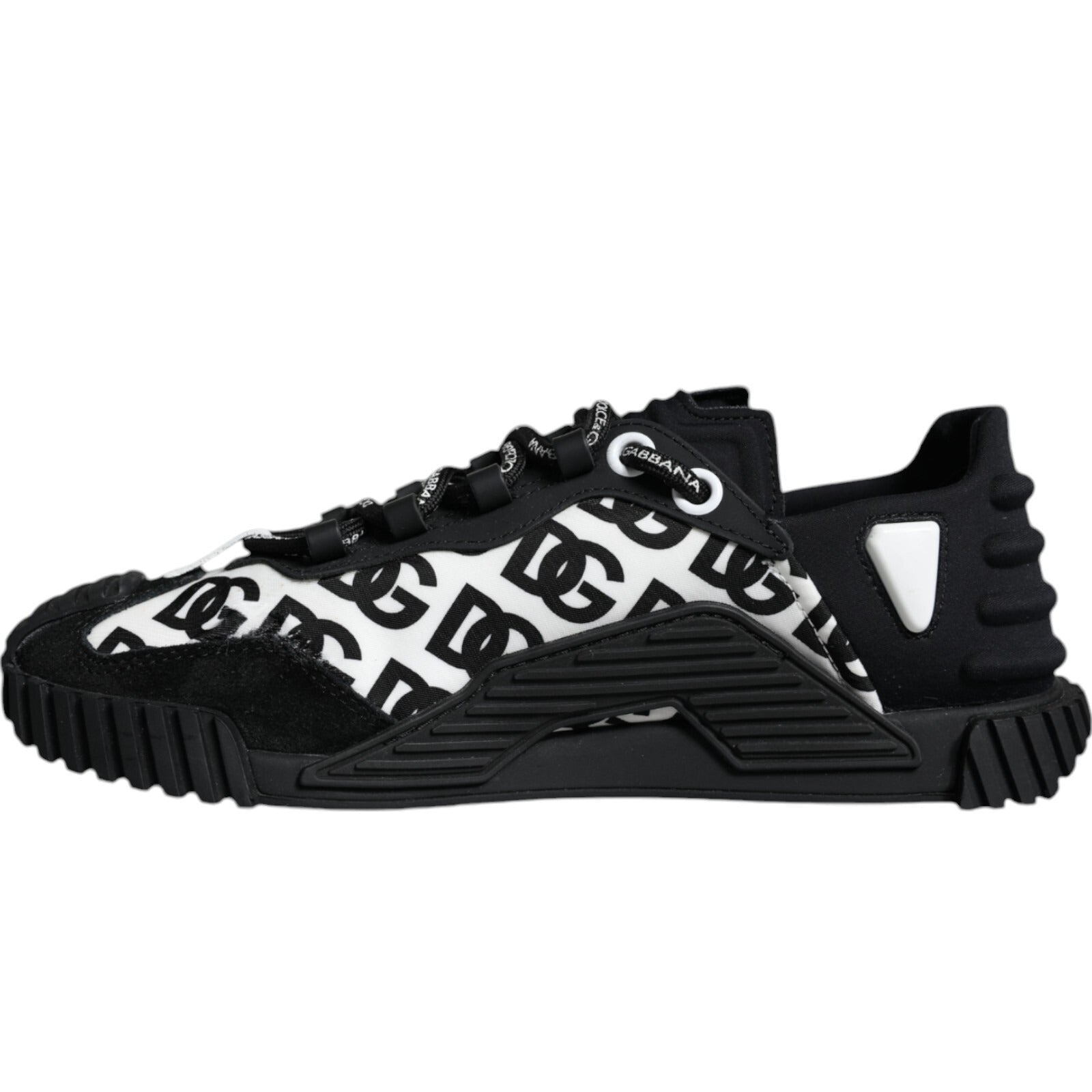Dolce & Gabbana Black Logo Lace Up Low Top NS1 Sneakers Shoes - RIMODA