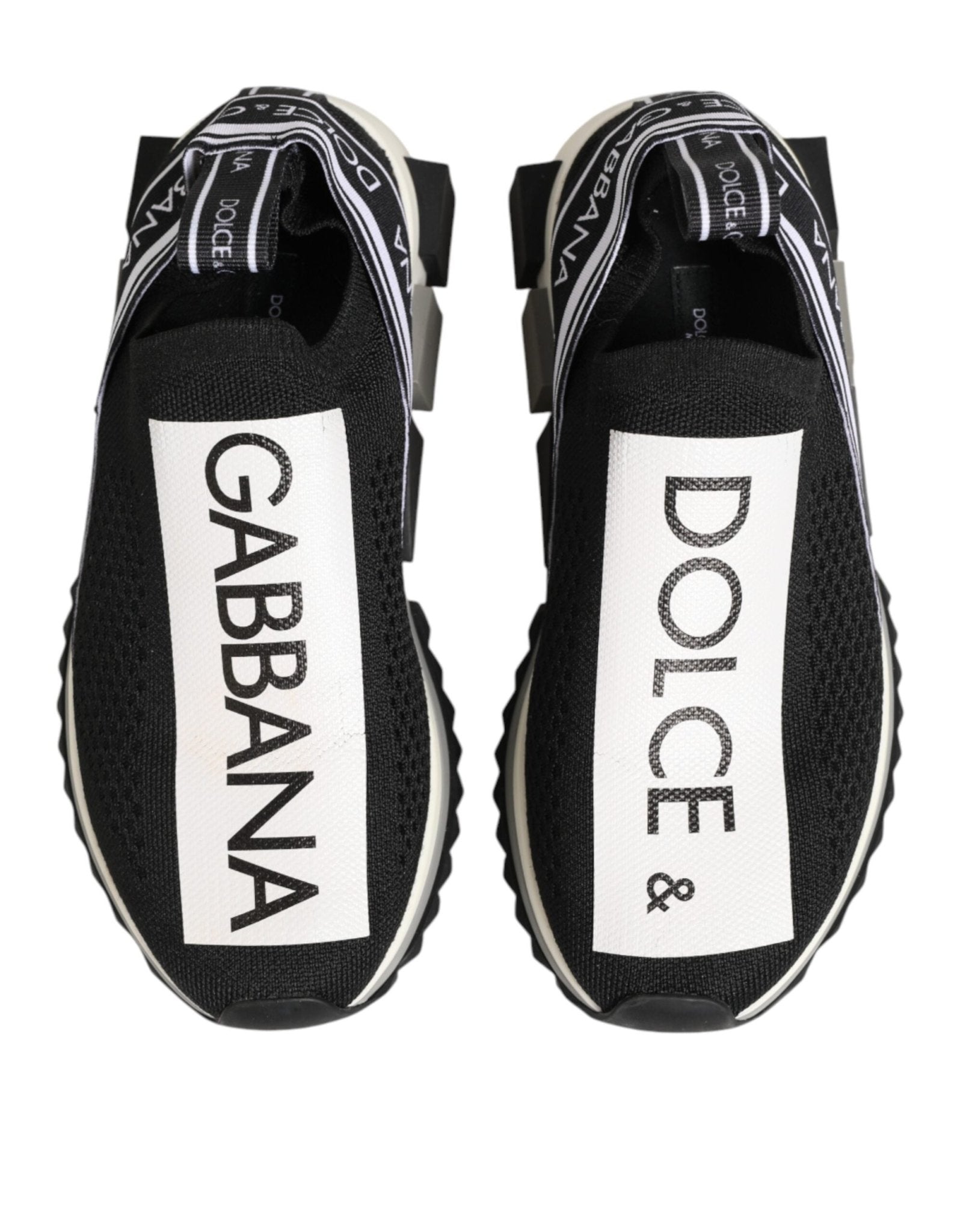 Dolce & Gabbana Black Logo Low Top Sorrento Sneakers Shoes - RIMODA