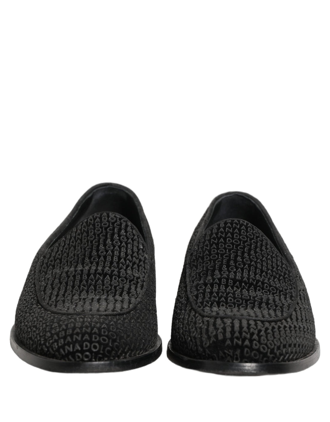 Dolce & Gabbana Black Logo Monogram Men Dress Loafers Shoes - RIMODA