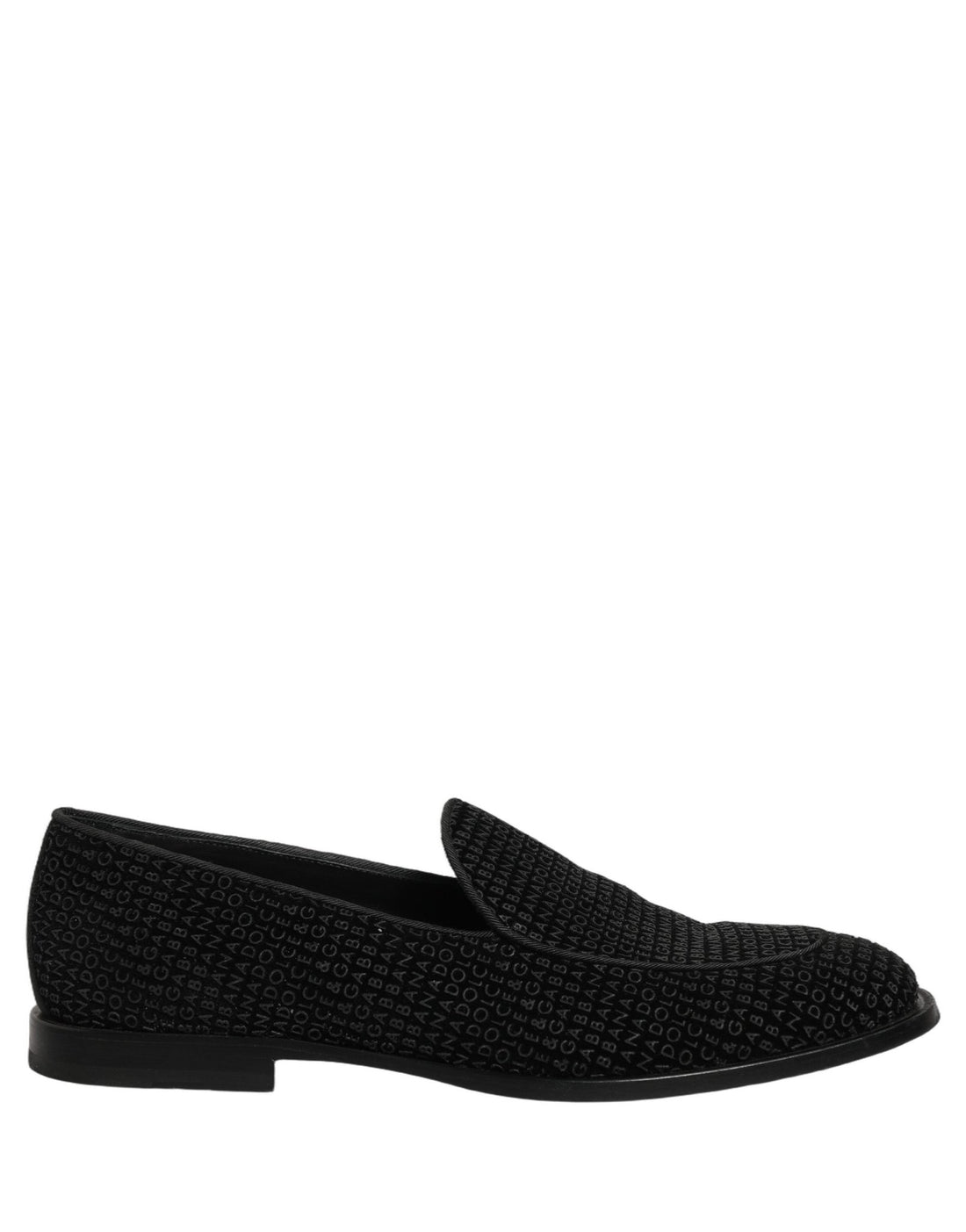 Dolce & Gabbana Black Logo Monogram Men Dress Loafers Shoes - RIMODA