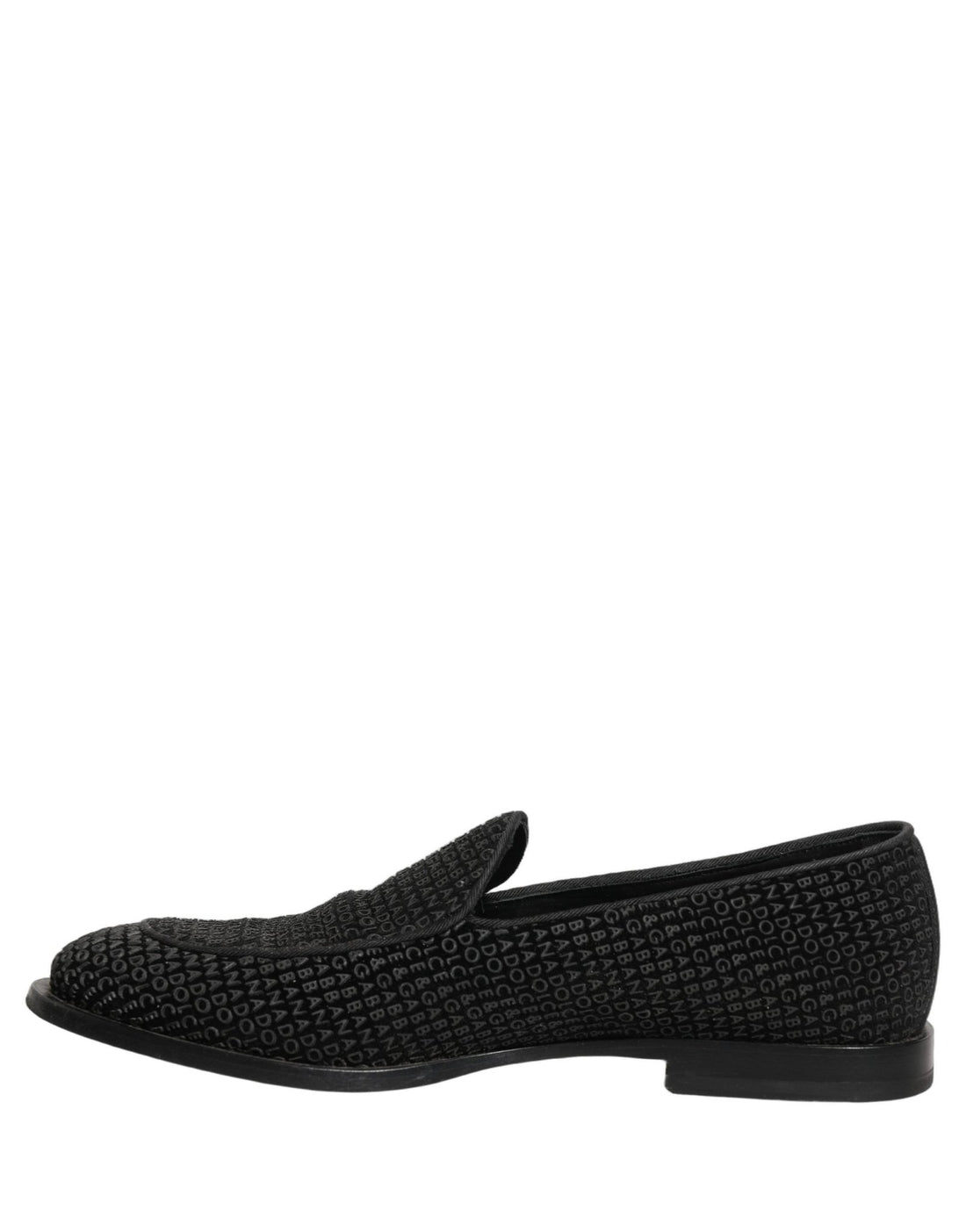 Dolce & Gabbana Black Logo Monogram Men Dress Loafers Shoes - RIMODA