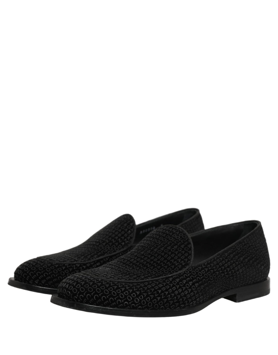Dolce & Gabbana Black Logo Monogram Men Dress Loafers Shoes - RIMODA