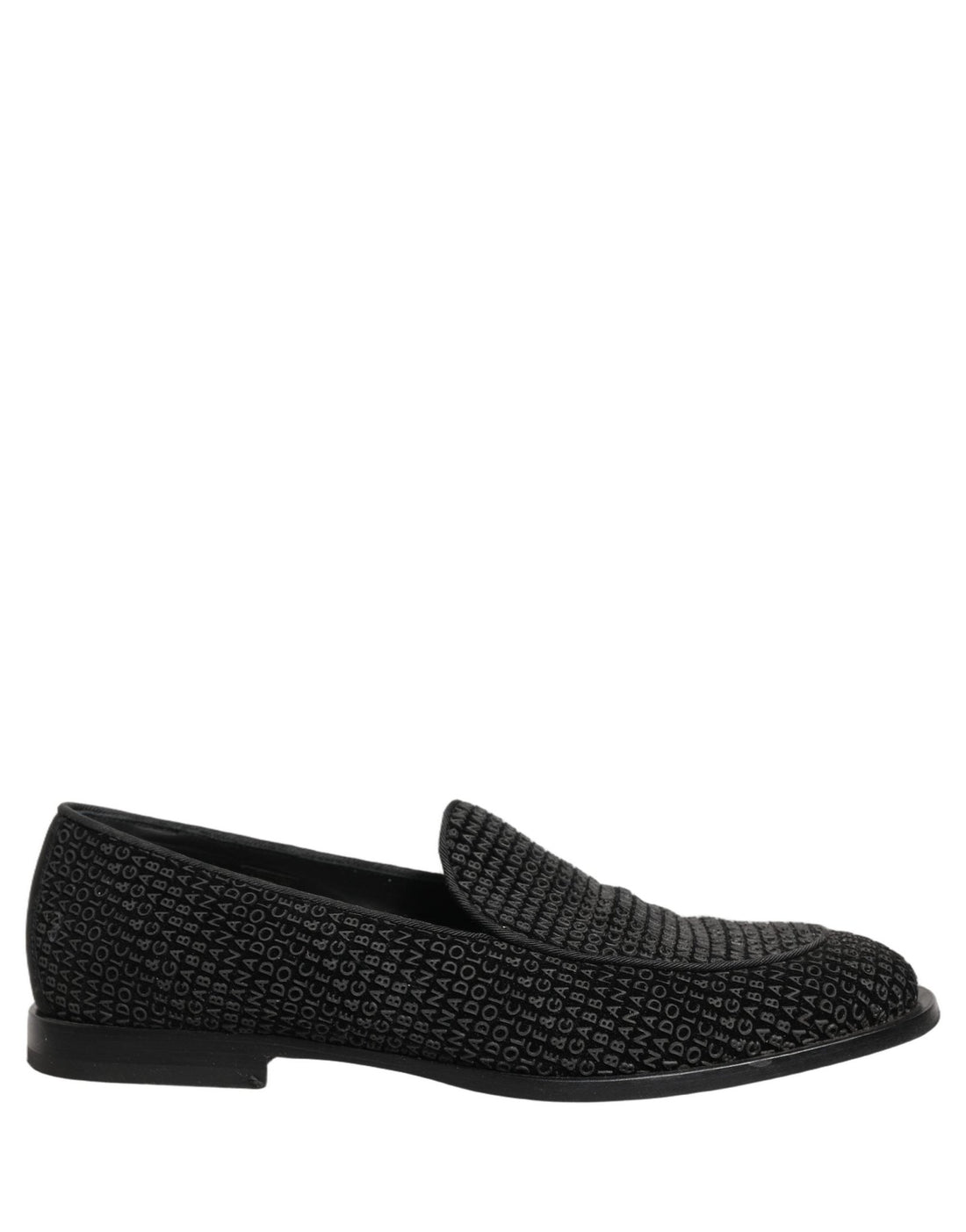 Dolce & Gabbana Black Logo Monogram Men Dress Loafers Shoes - RIMODA