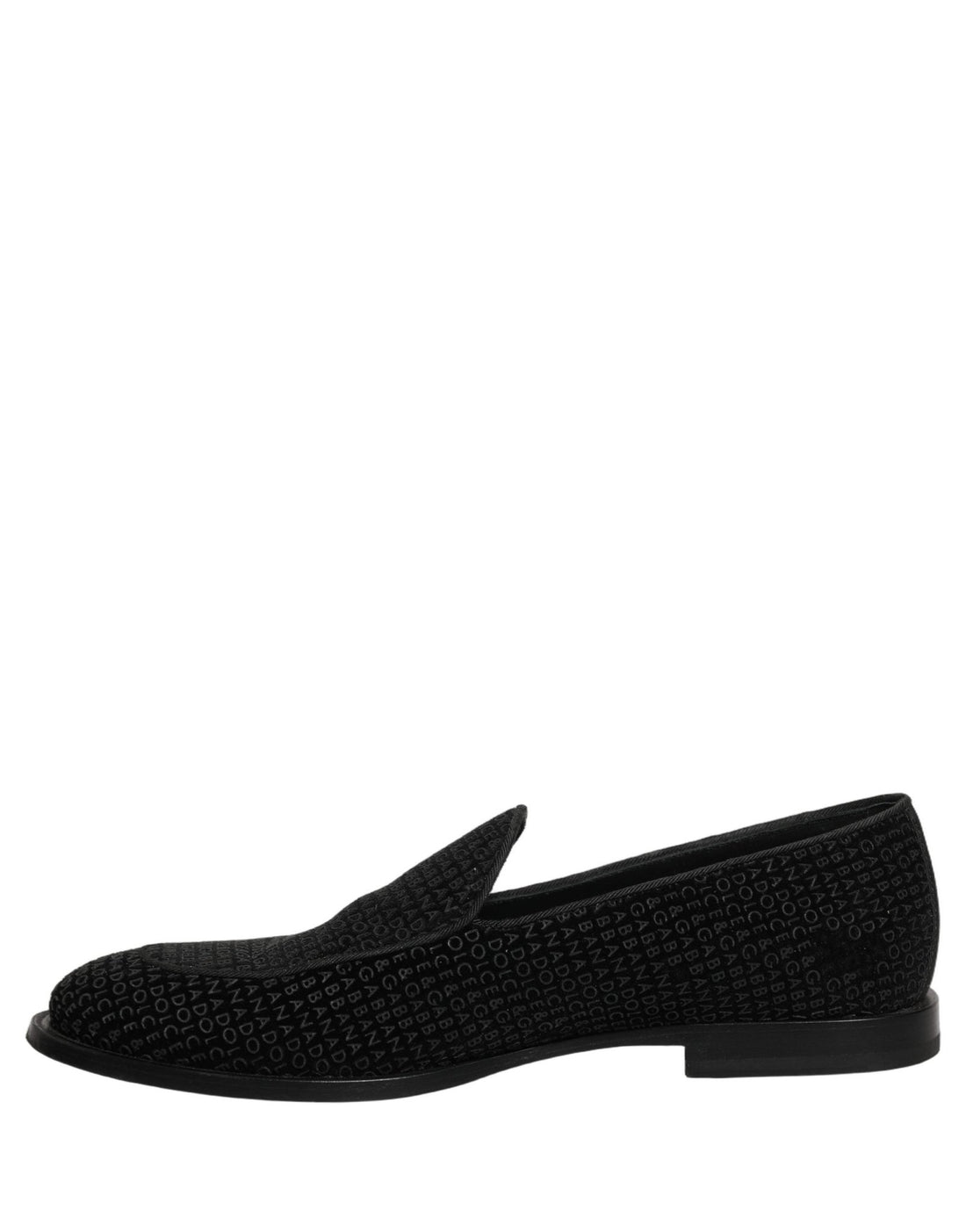 Dolce & Gabbana Black Logo Monogram Men Dress Loafers Shoes - RIMODA