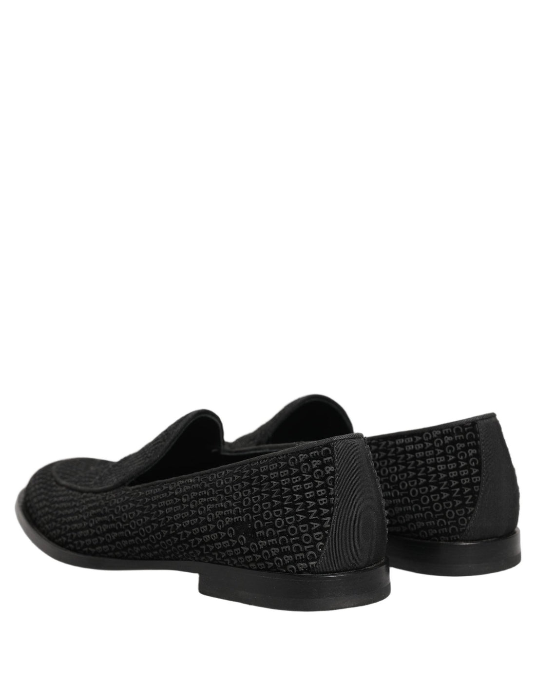 Dolce & Gabbana Black Logo Monogram Men Dress Loafers Shoes - RIMODA