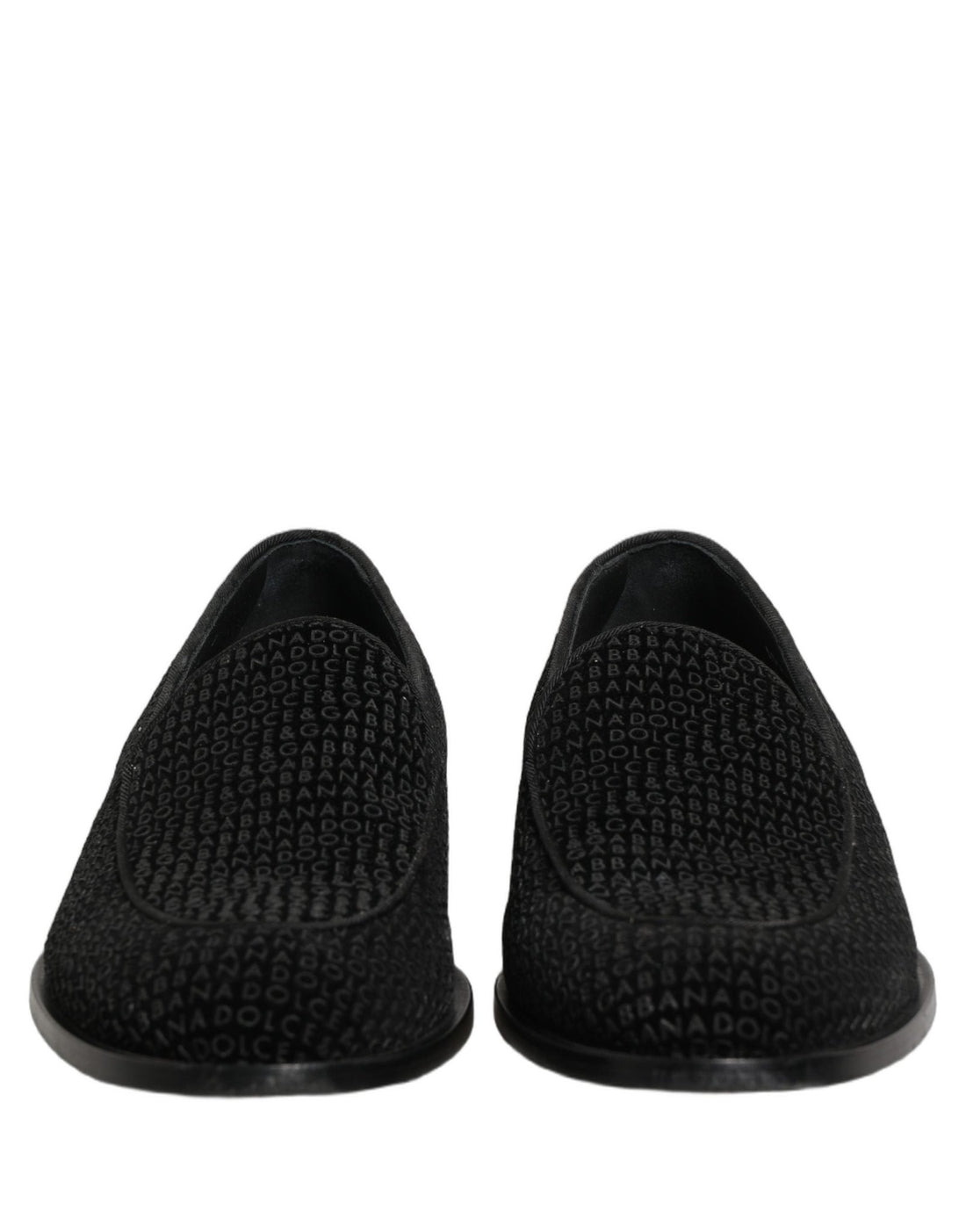 Dolce & Gabbana Black Logo Monogram Men Dress Loafers Shoes - RIMODA