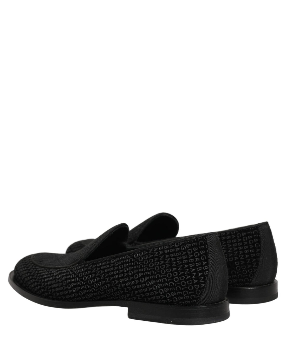 Dolce & Gabbana Black Logo Monogram Men Dress Loafers Shoes - RIMODA