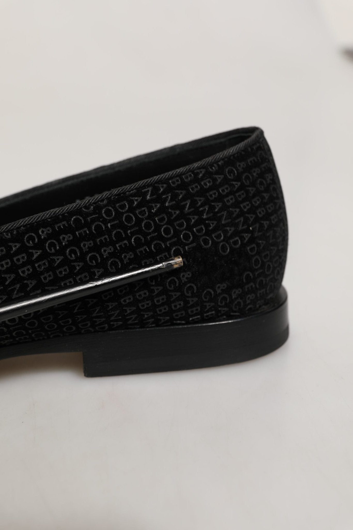 Dolce & Gabbana Black Logo Monogram Men Dress Loafers Shoes - RIMODA