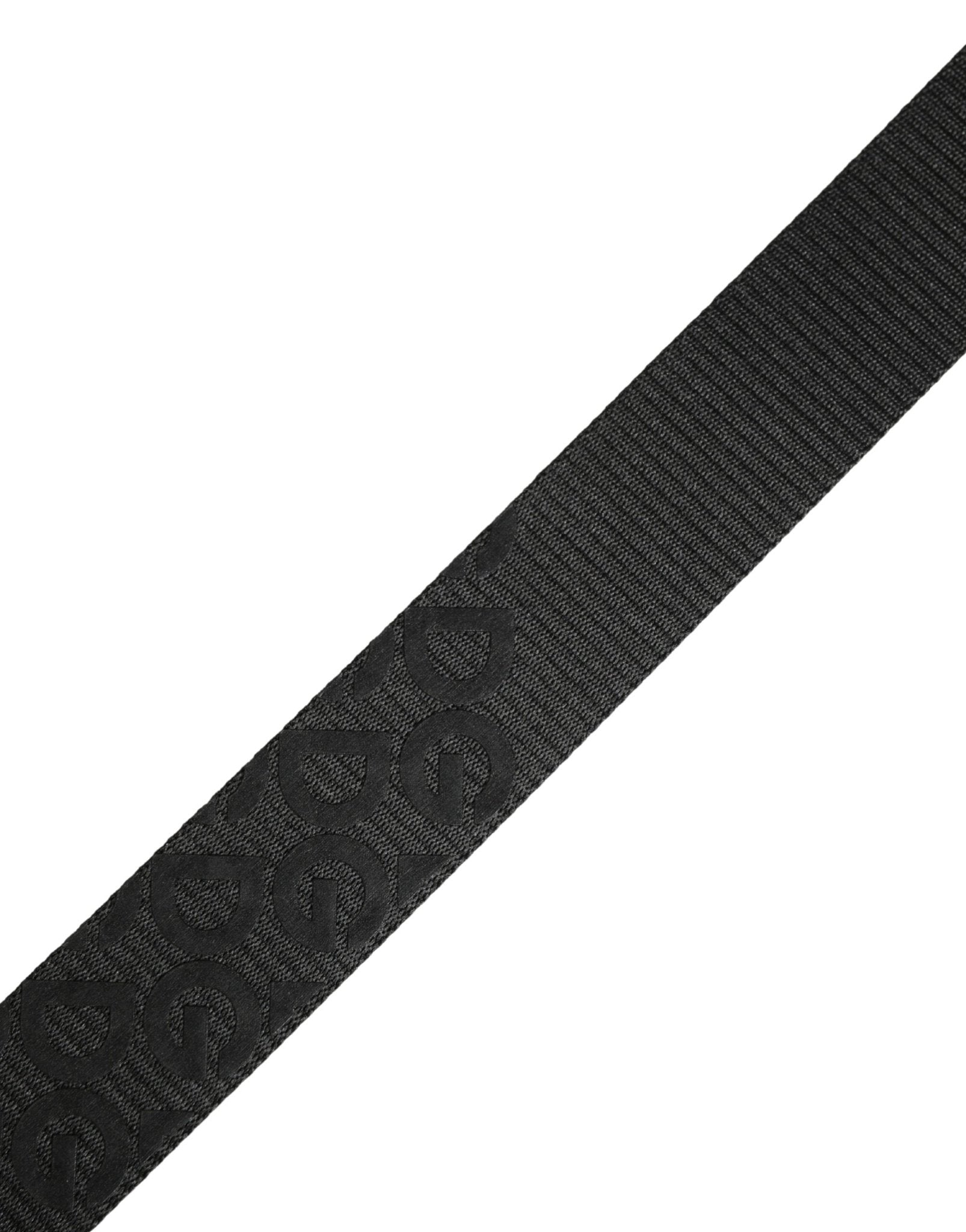 Dolce & Gabbana Black Logo Monogram Silver Metal Buckle Belt - RIMODA