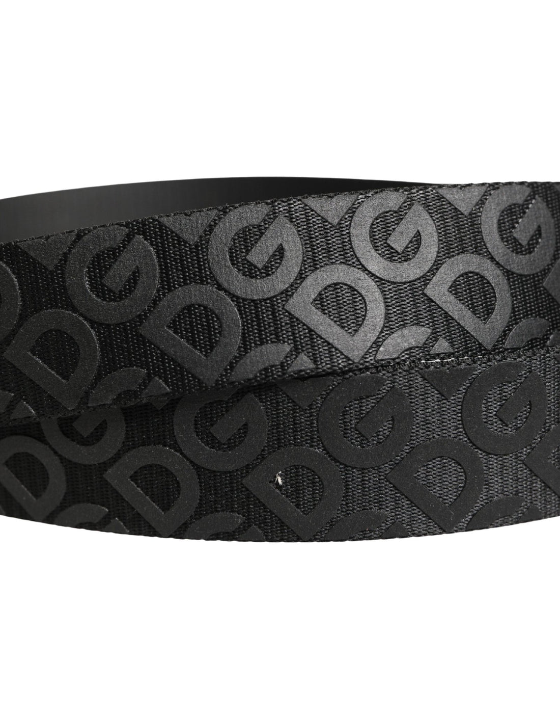 Dolce & Gabbana Black Logo Monogram Silver Metal Buckle Belt - RIMODA