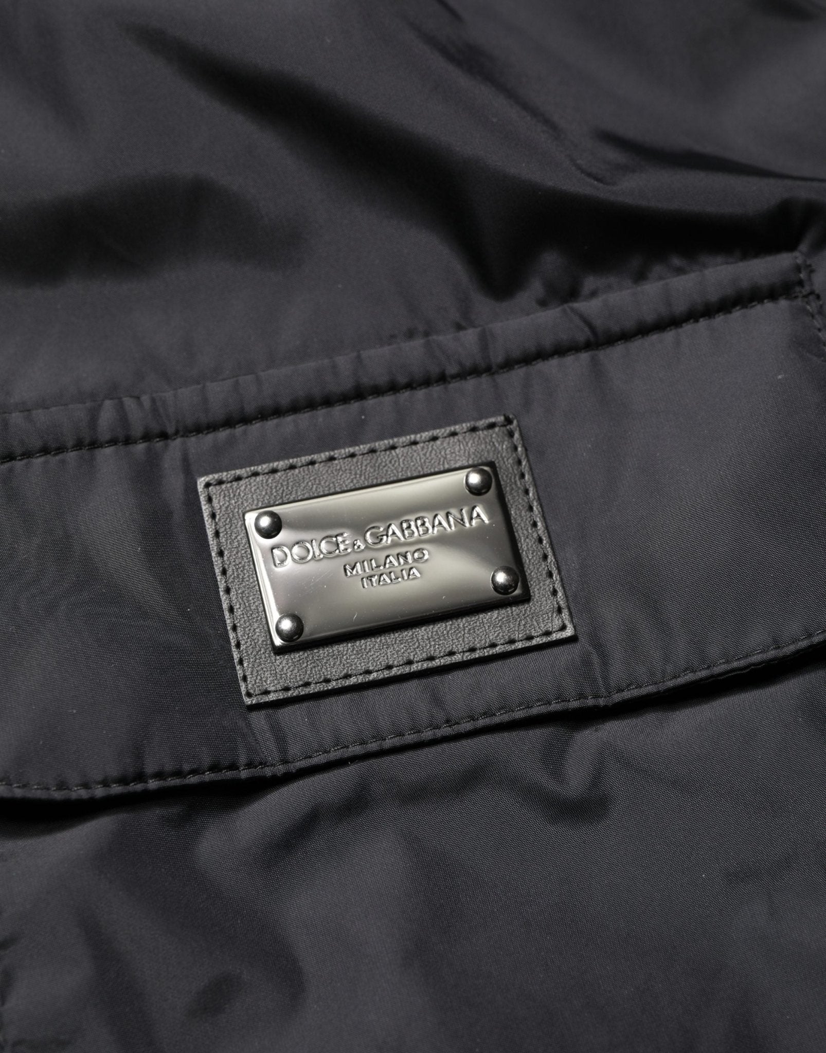Dolce & Gabbana Black Logo Plaque Long Sleeves Shirt Jacket - RIMODA