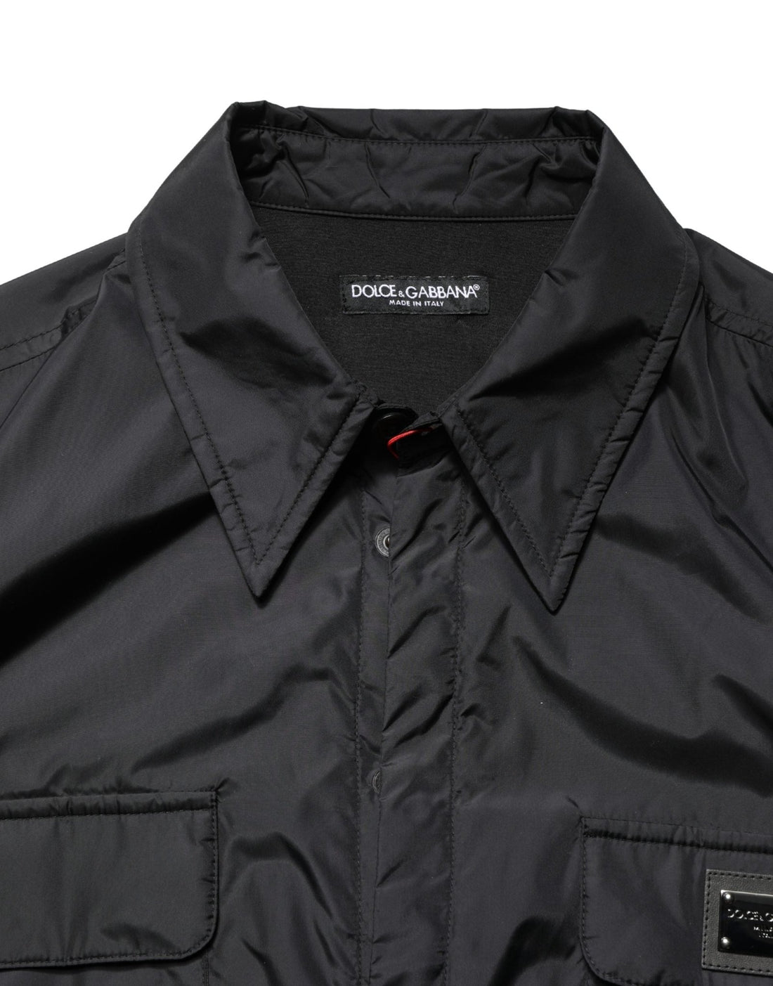 Dolce & Gabbana Black Logo Plaque Long Sleeves Shirt Jacket - RIMODA
