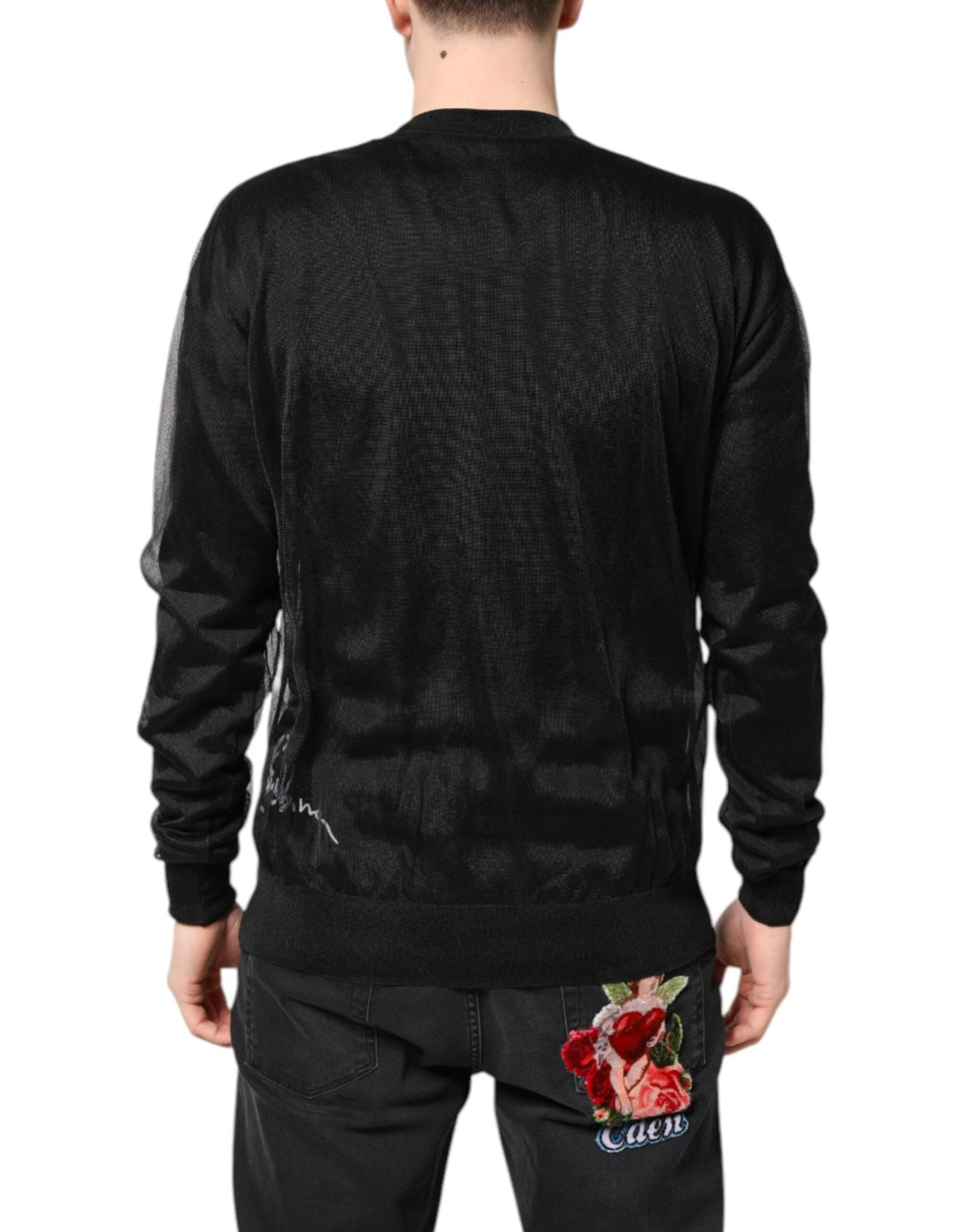 Dolce & Gabbana Black Logo Polyester CrewNeck Sweatshirt Sweater - RIMODA