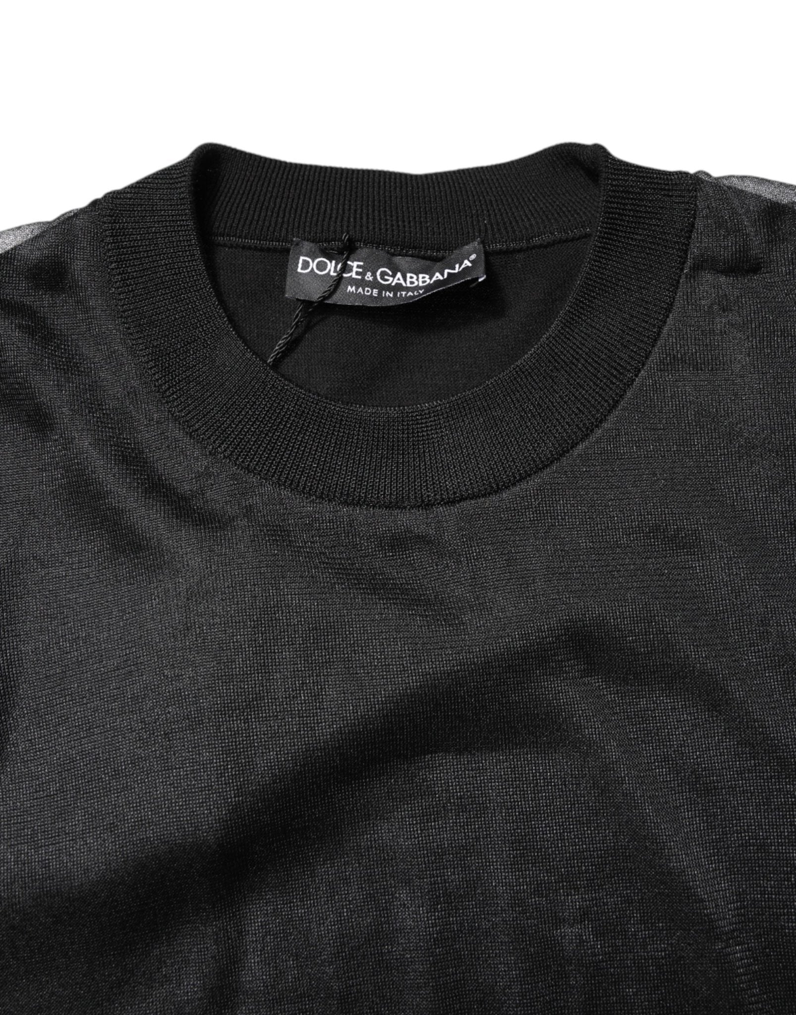 Dolce & Gabbana Black Logo Polyester CrewNeck Sweatshirt Sweater - RIMODA