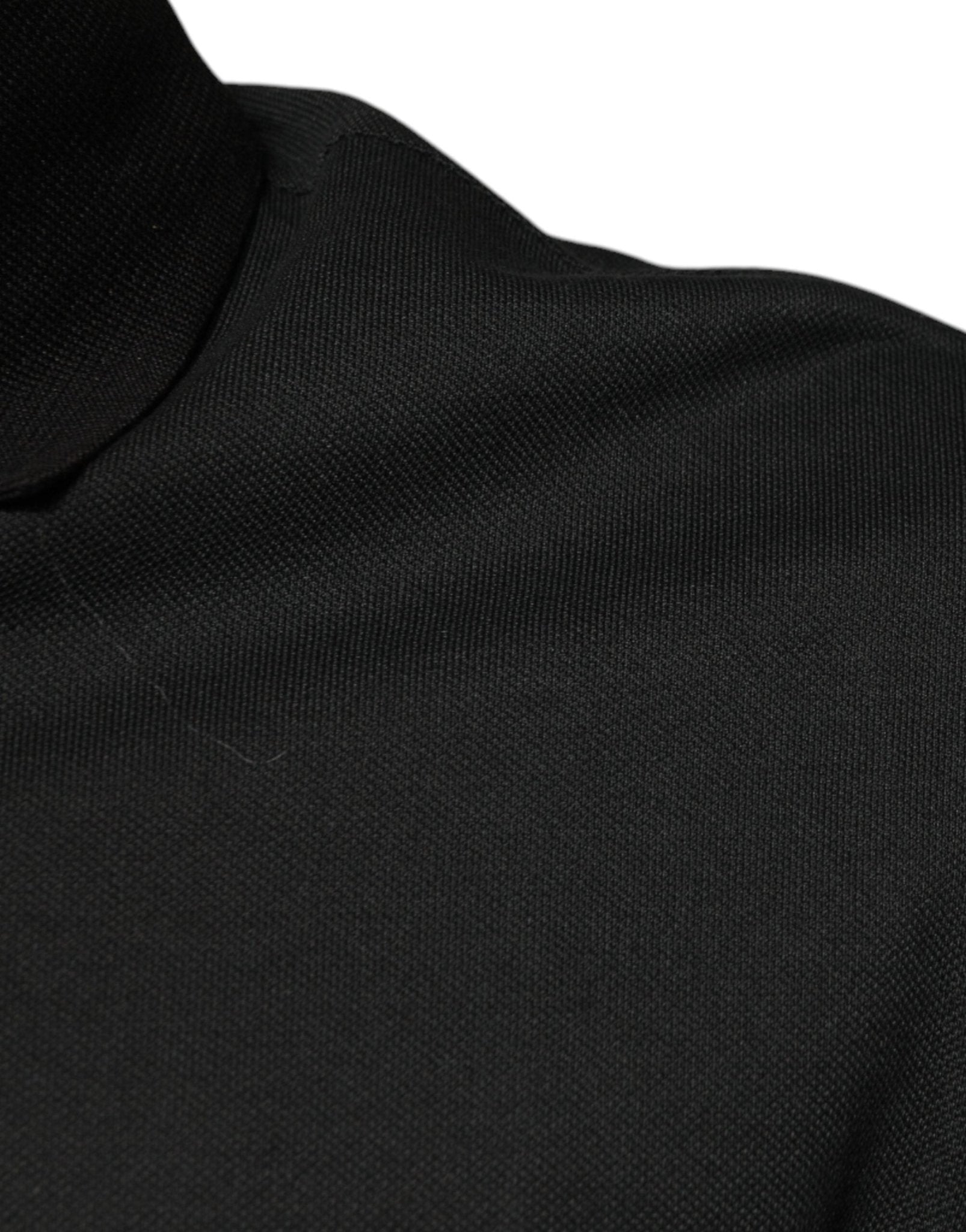 Dolce & Gabbana Black Logo Print Collared Cotton Polo T-shirt - RIMODA