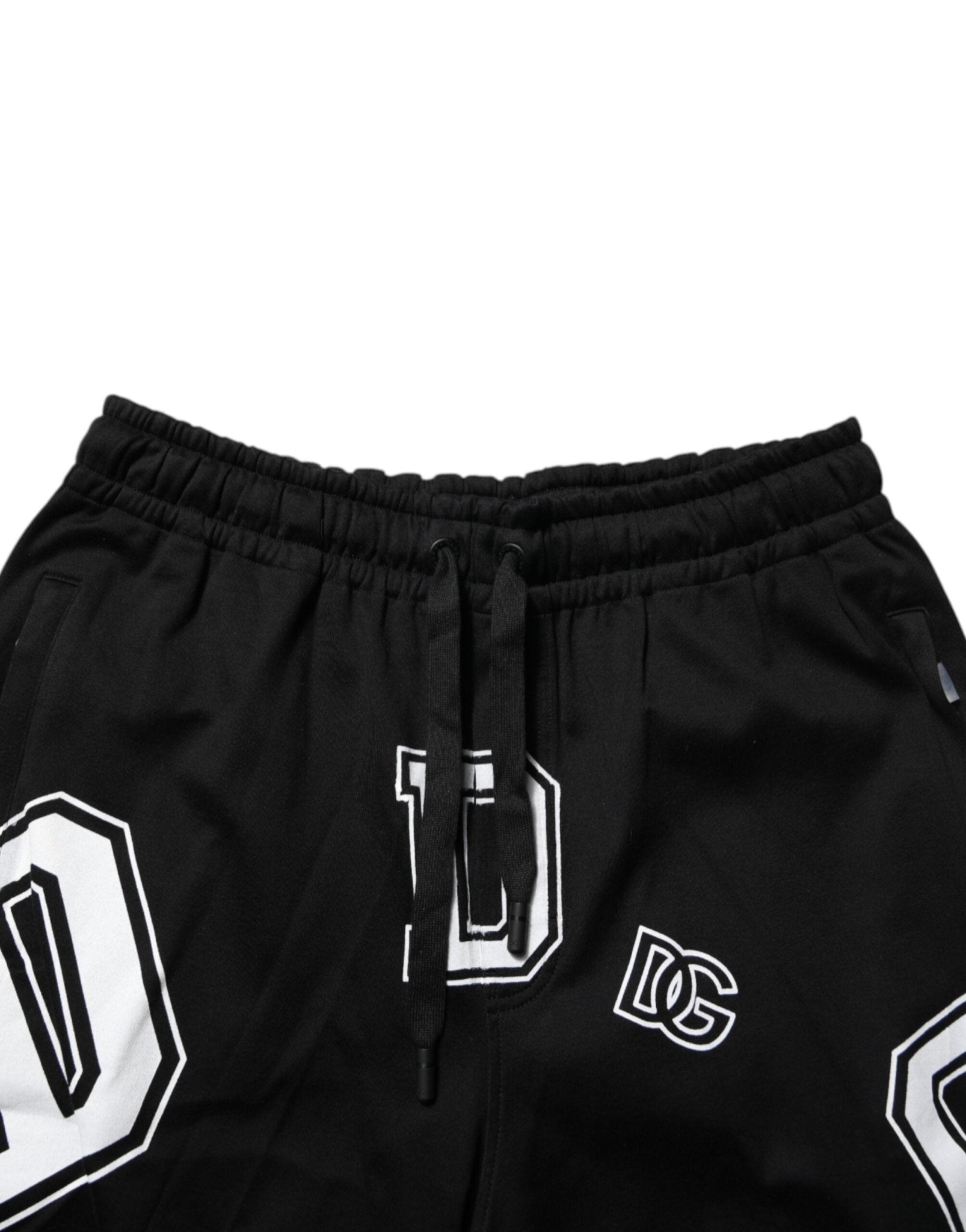 Dolce & Gabbana Black Logo Print Cotton Casual Bermuda Short - RIMODA
