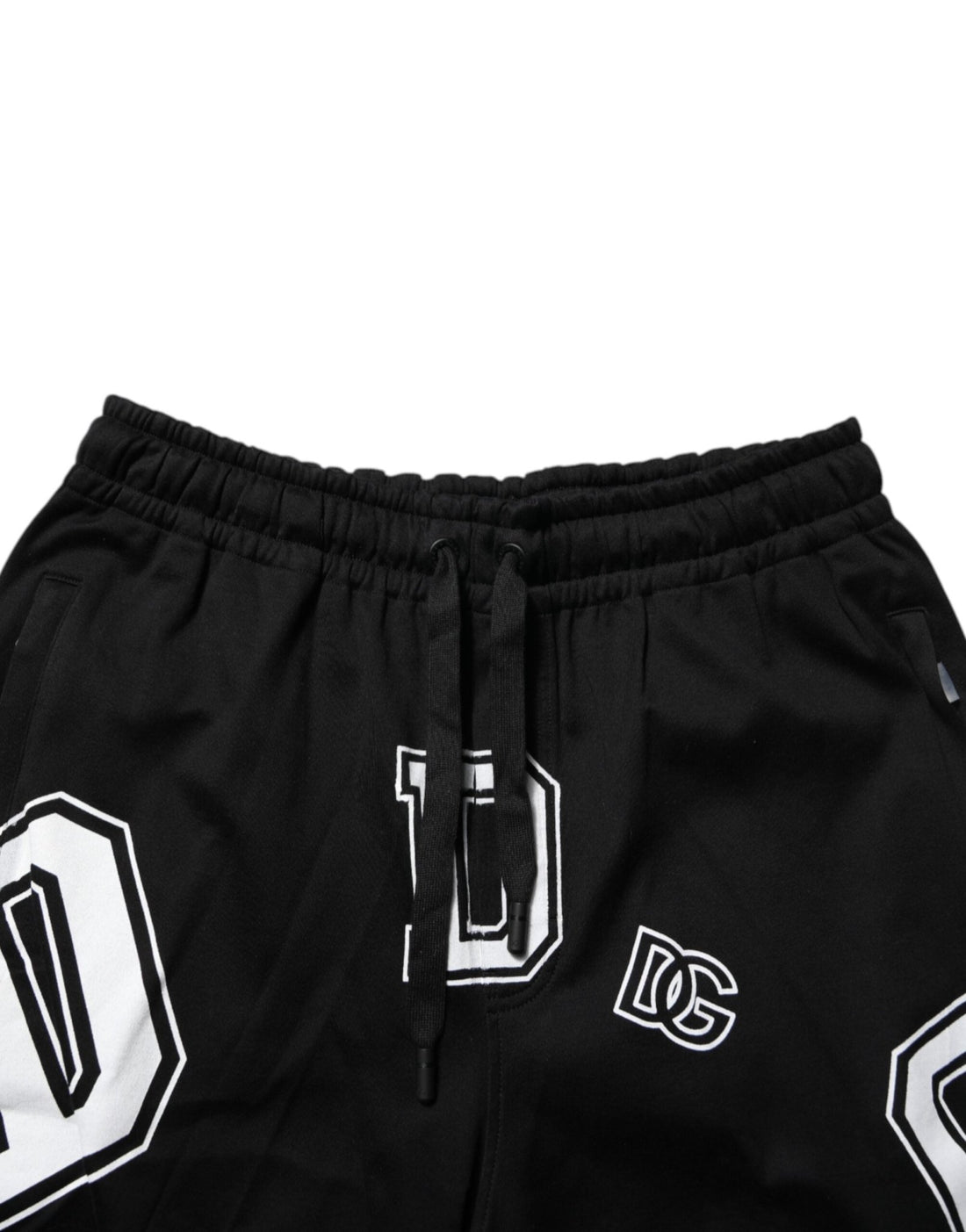 Dolce & Gabbana Black Logo Print Cotton Casual Bermuda Short - RIMODA