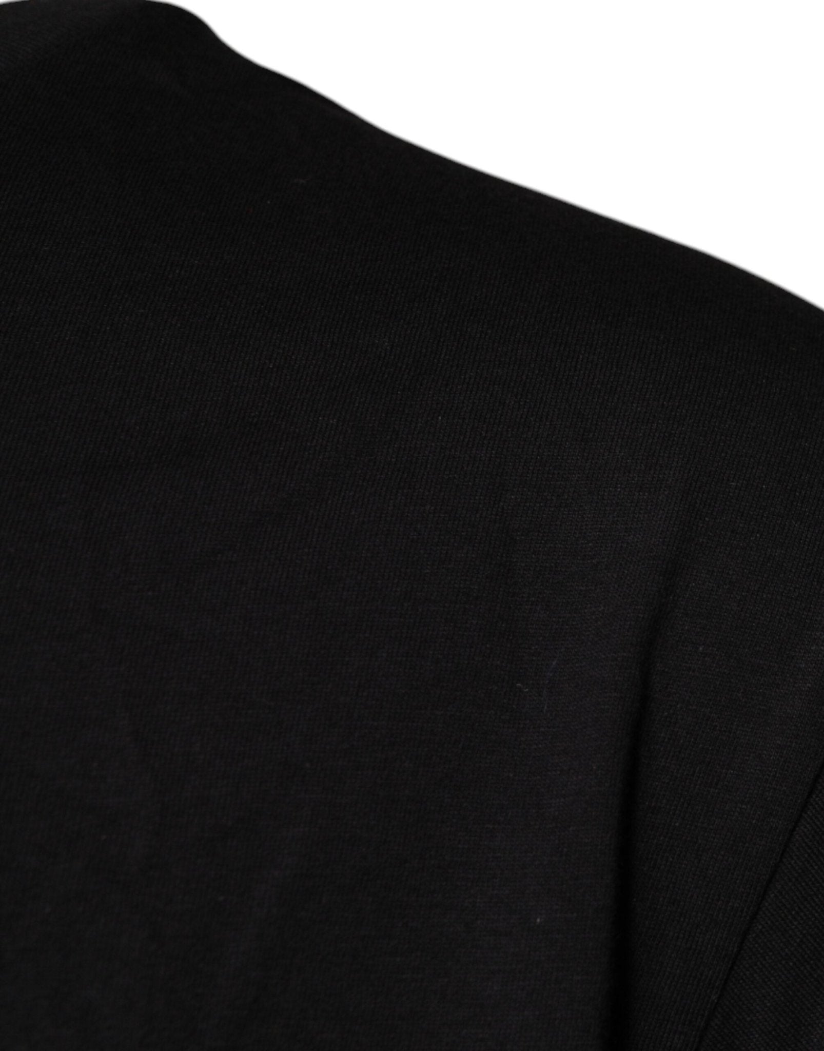 Dolce & Gabbana Black Logo Print Cotton Crew Neck T-shirt - RIMODA