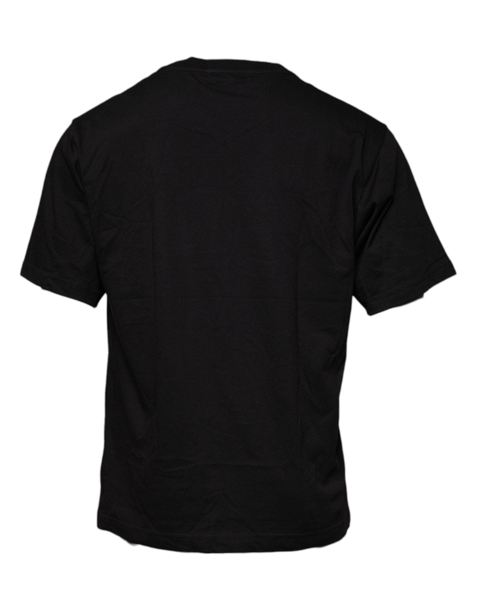 Dolce & Gabbana Black Logo Print Cotton Crew Neck T-shirt - RIMODA