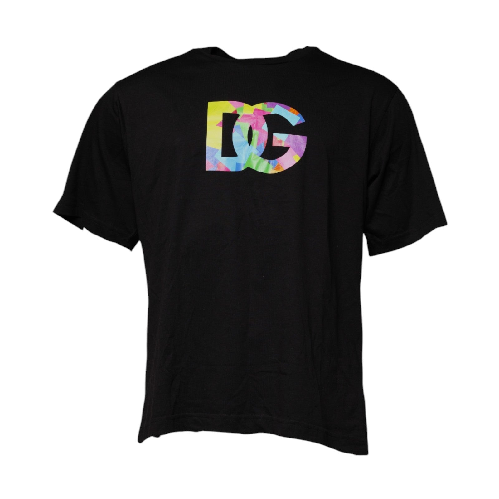 Dolce & Gabbana Black Logo Print Cotton Crew Neck T-shirt - RIMODA