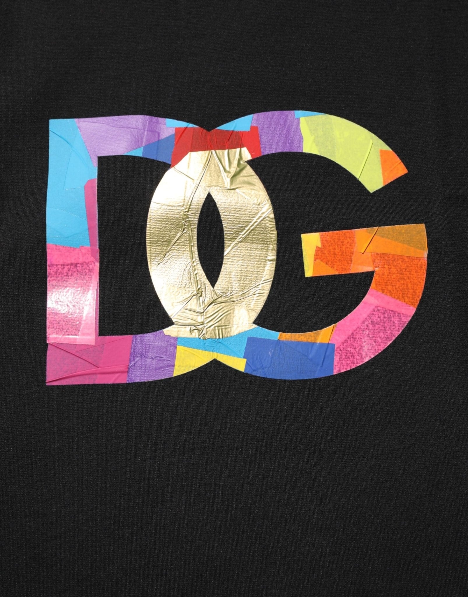 Dolce & Gabbana Black Logo Print Cotton Men Crew Neck T-shirt - RIMODA