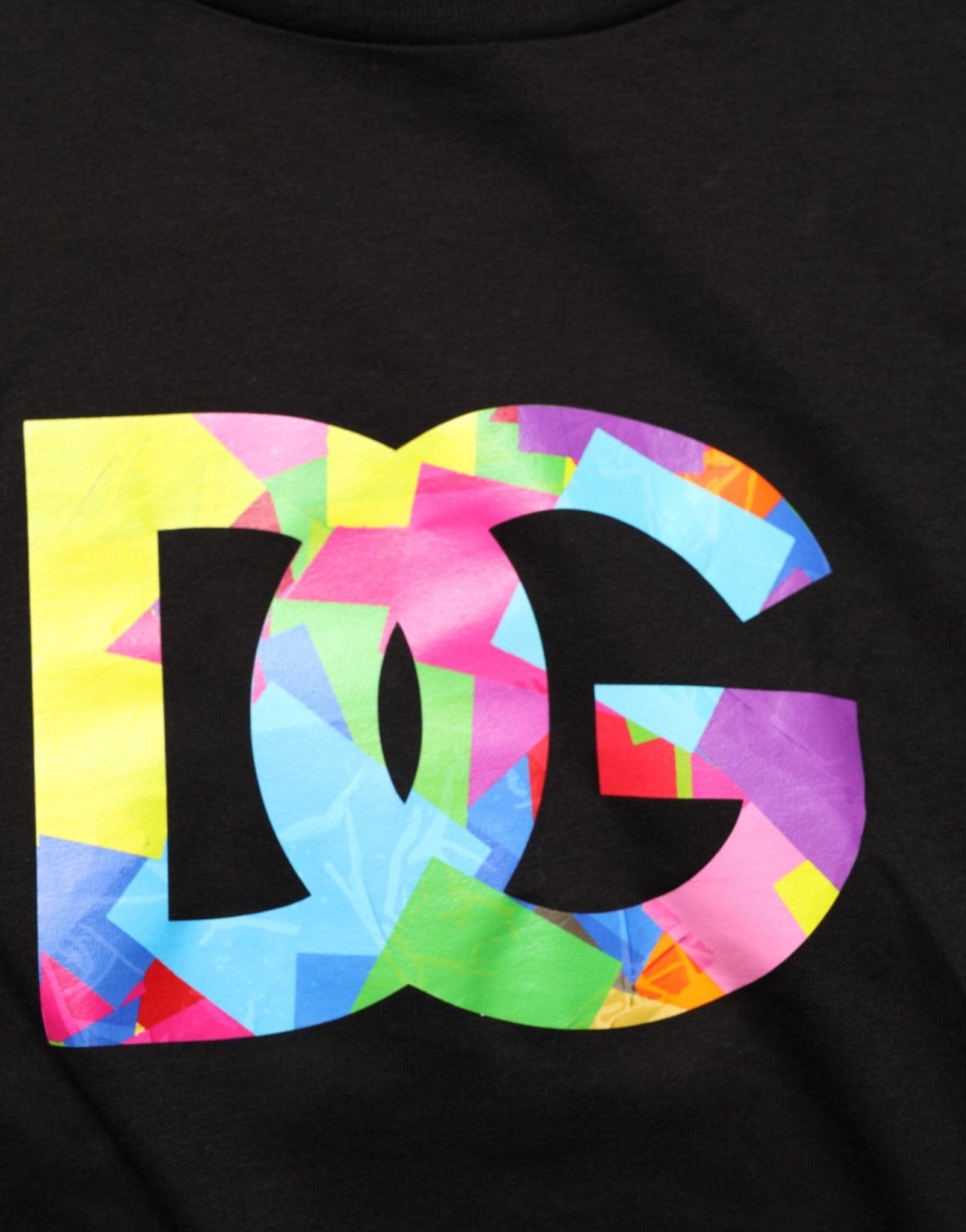 Dolce & Gabbana Black Logo Print Cotton Men Crew Neck T-shirt - RIMODA