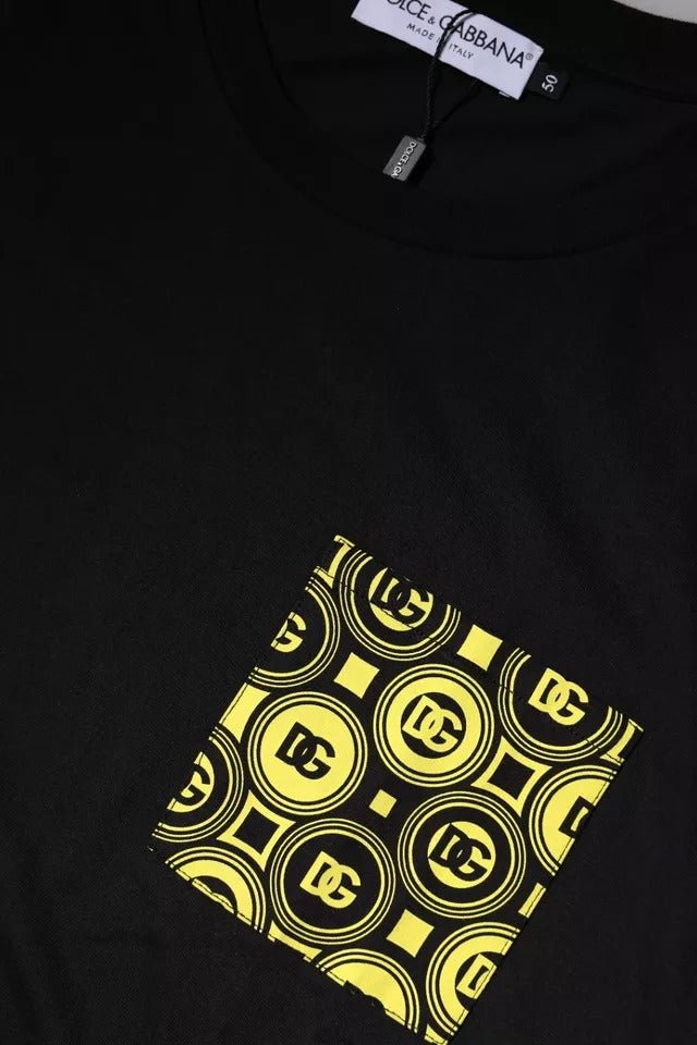 Dolce & Gabbana Black Logo Print Cotton Short Sleeves T-shirt - RIMODA