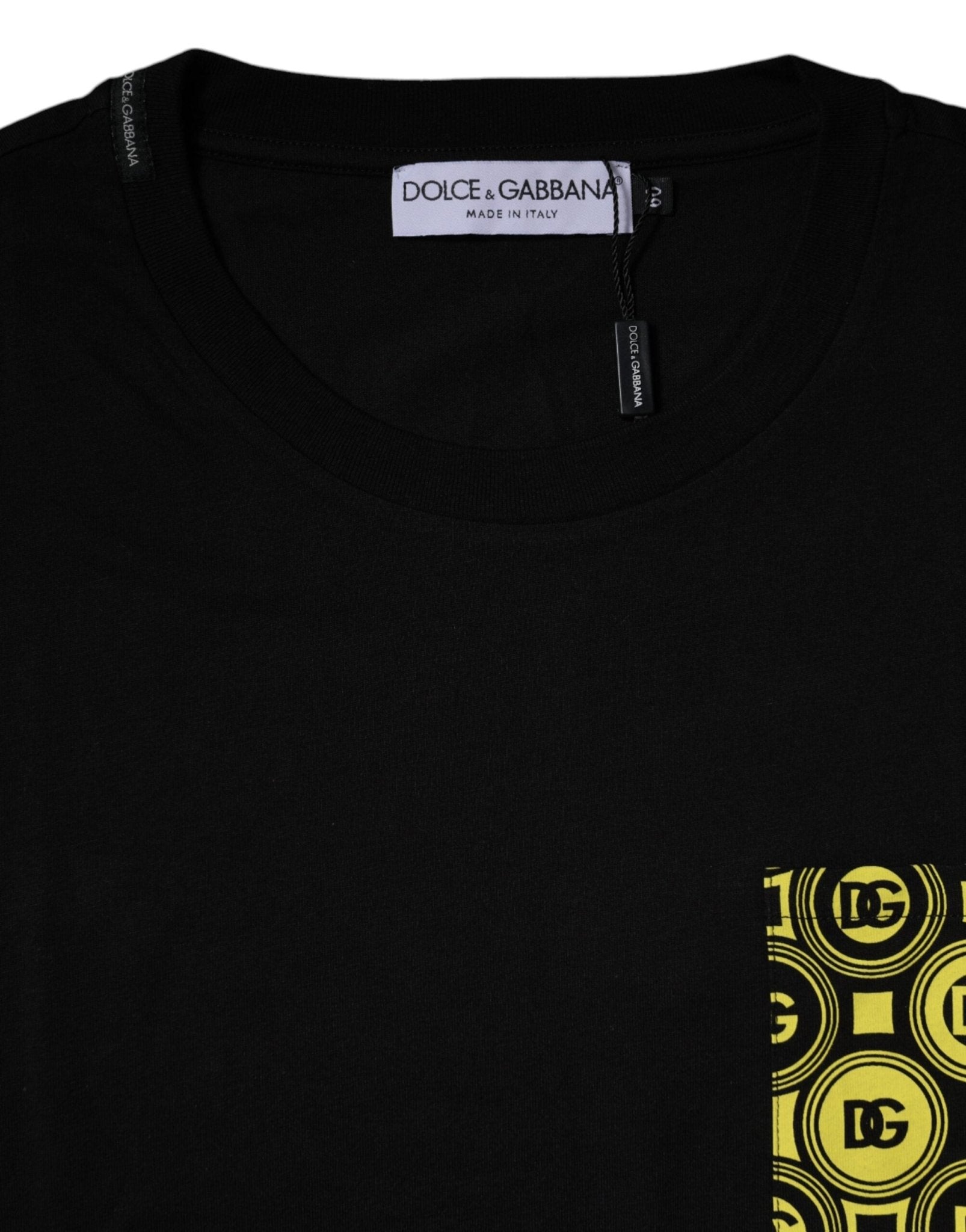 Dolce & Gabbana Black Logo Print Cotton Short Sleeves T-shirt - RIMODA