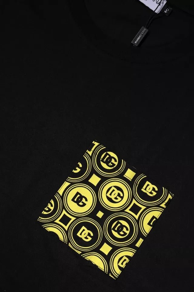 Dolce & Gabbana Black Logo Print Cotton Short Sleeves T-shirt - RIMODA