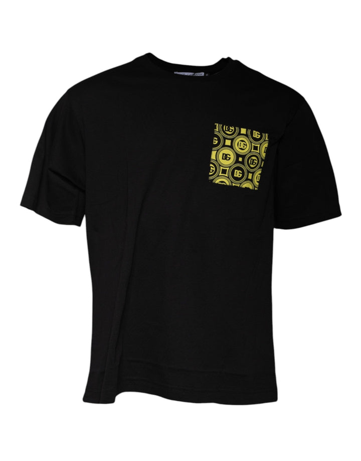 Dolce & Gabbana Black Logo Print Cotton Short Sleeves T-shirt - RIMODA