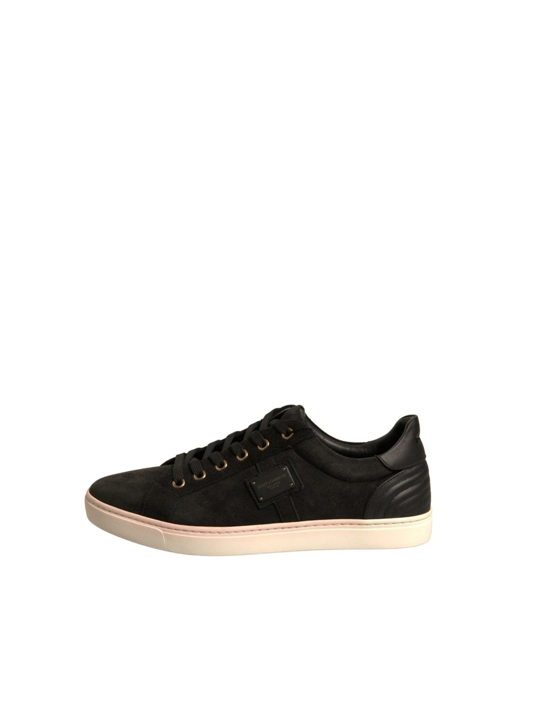Dolce & Gabbana Black Logo Suede Leather Men Sneakers Shoes - RIMODA