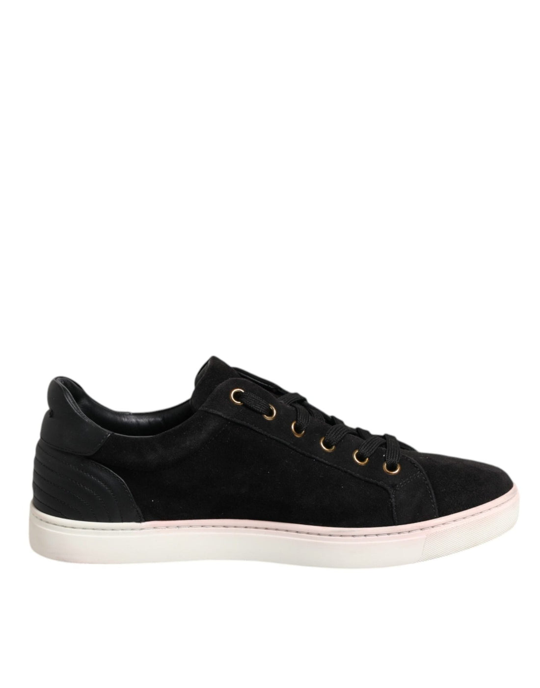 Dolce & Gabbana Black Logo Suede Leather Men Sneakers Shoes - RIMODA