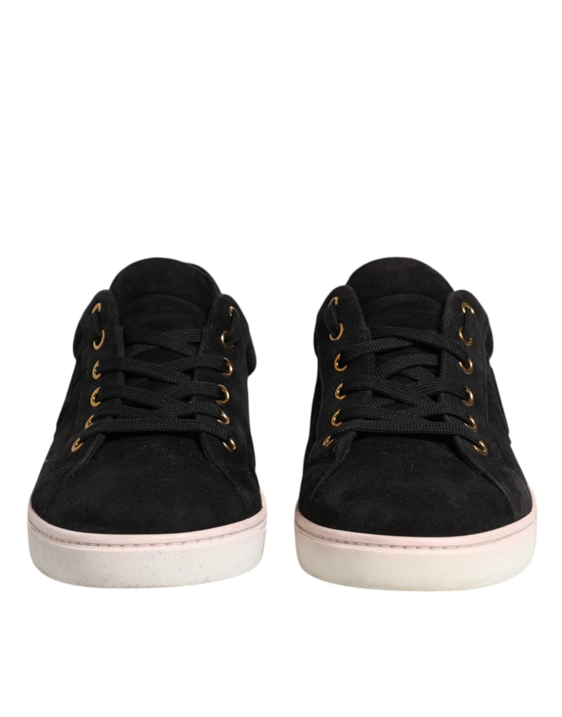 Dolce & Gabbana Black Logo Suede Leather Men Sneakers Shoes - RIMODA