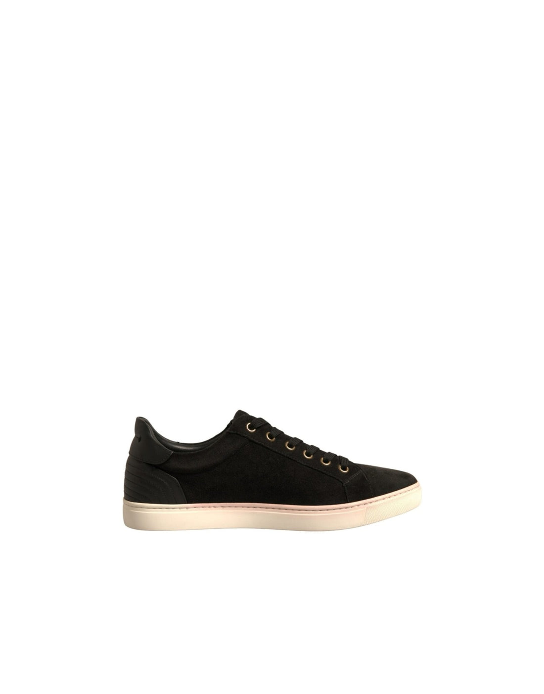 Dolce & Gabbana Black Logo Suede Leather Men Sneakers Shoes - RIMODA