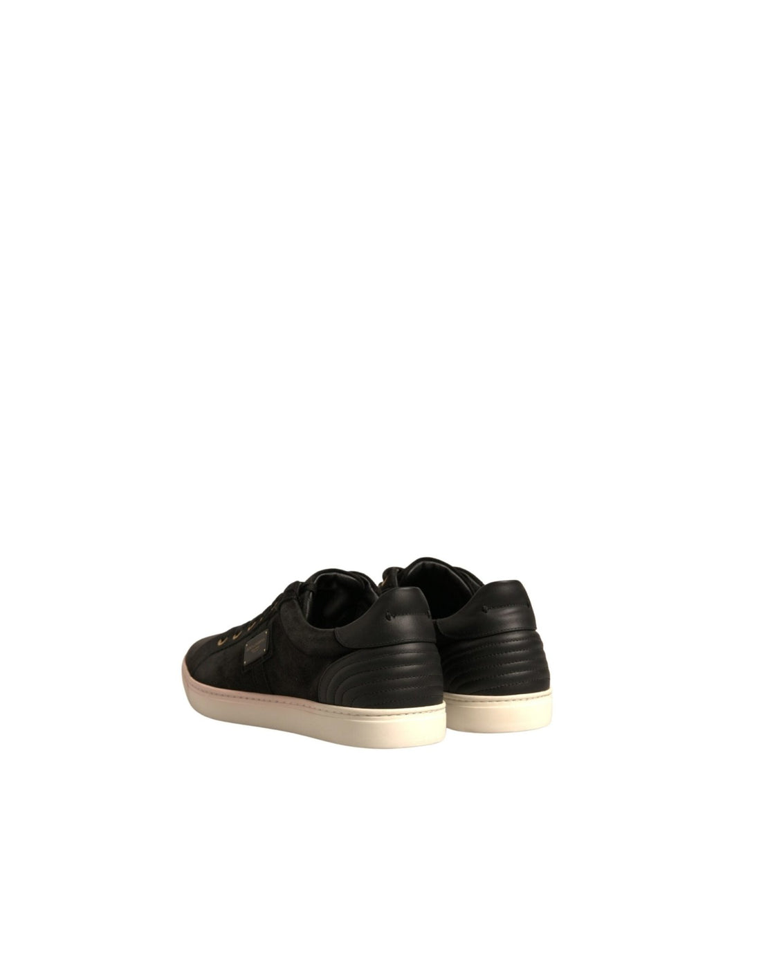 Dolce & Gabbana Black Logo Suede Leather Men Sneakers Shoes - RIMODA