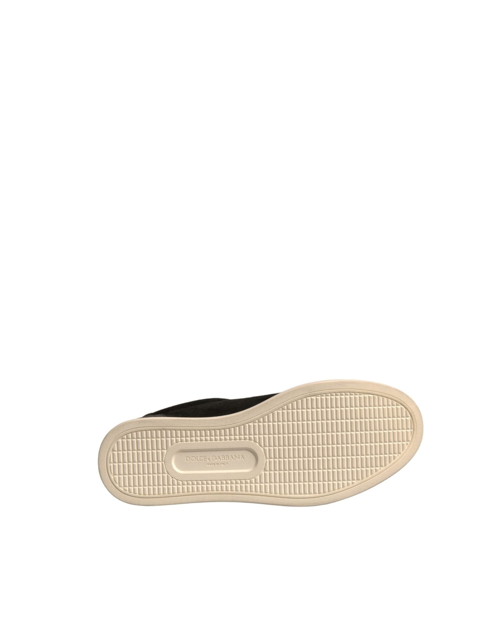 Dolce & Gabbana Black Logo Suede Leather Men Sneakers Shoes - RIMODA