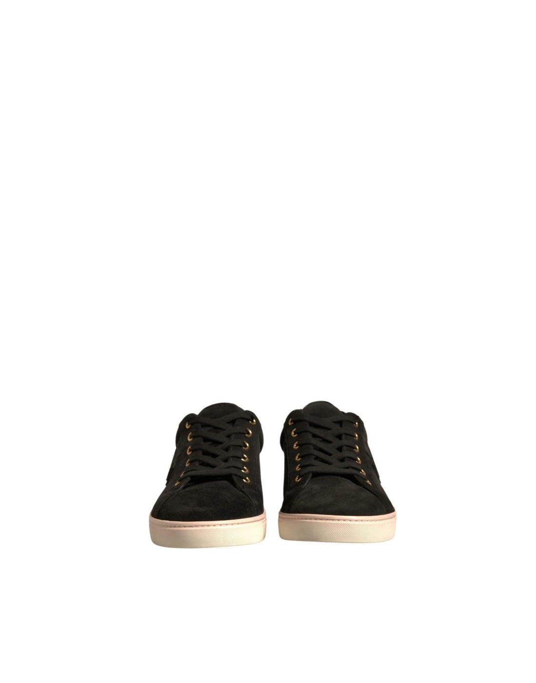 Dolce & Gabbana Black Logo Suede Leather Men Sneakers Shoes - RIMODA