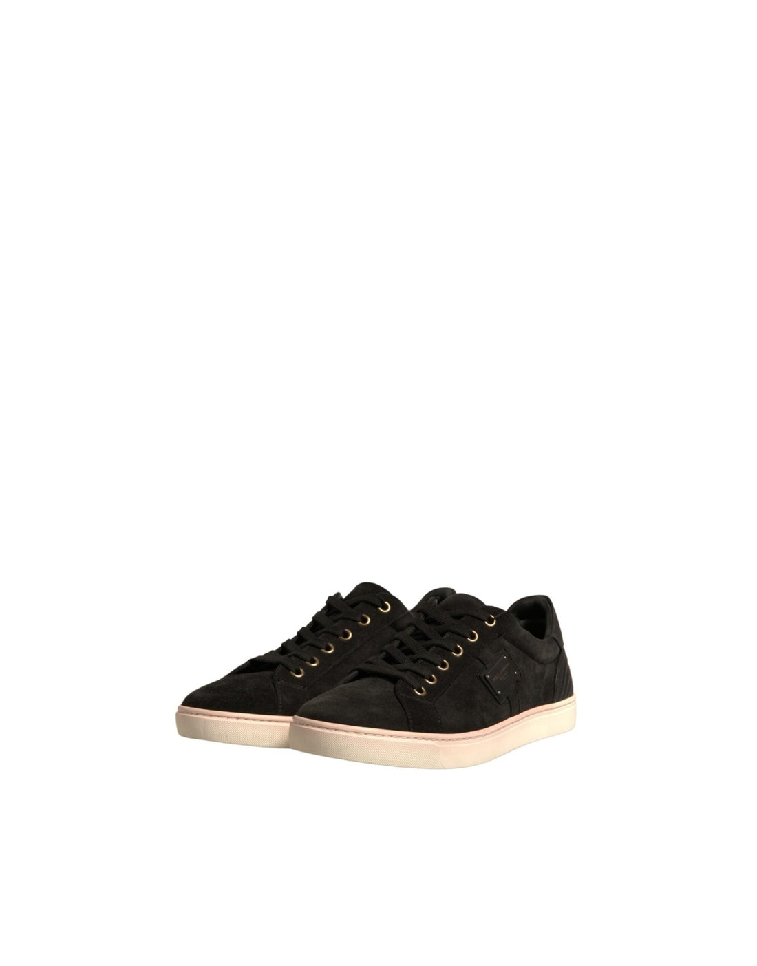 Dolce & Gabbana Black Logo Suede Leather Men Sneakers Shoes - RIMODA