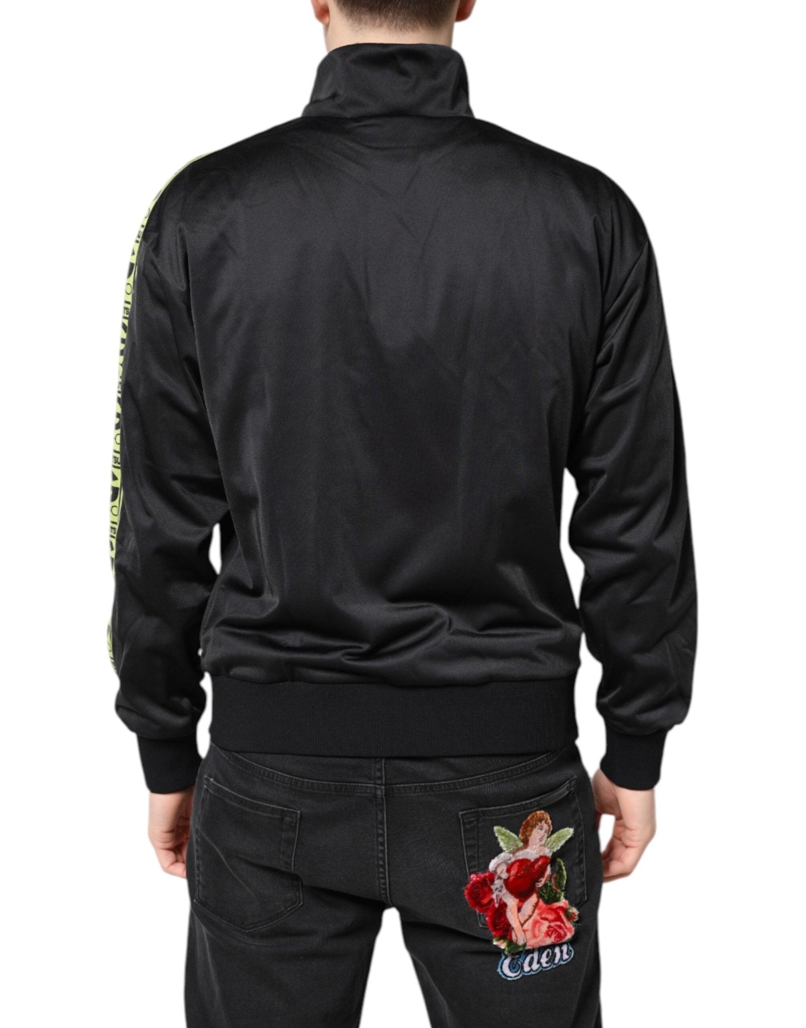 Dolce & Gabbana Black Logo Turtleneck Zip Bomber Jacket - RIMODA