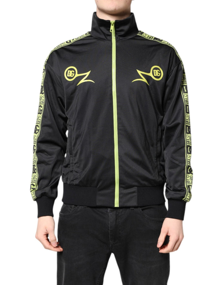 Dolce & Gabbana Black Logo Turtleneck Zip Bomber Jacket - RIMODA
