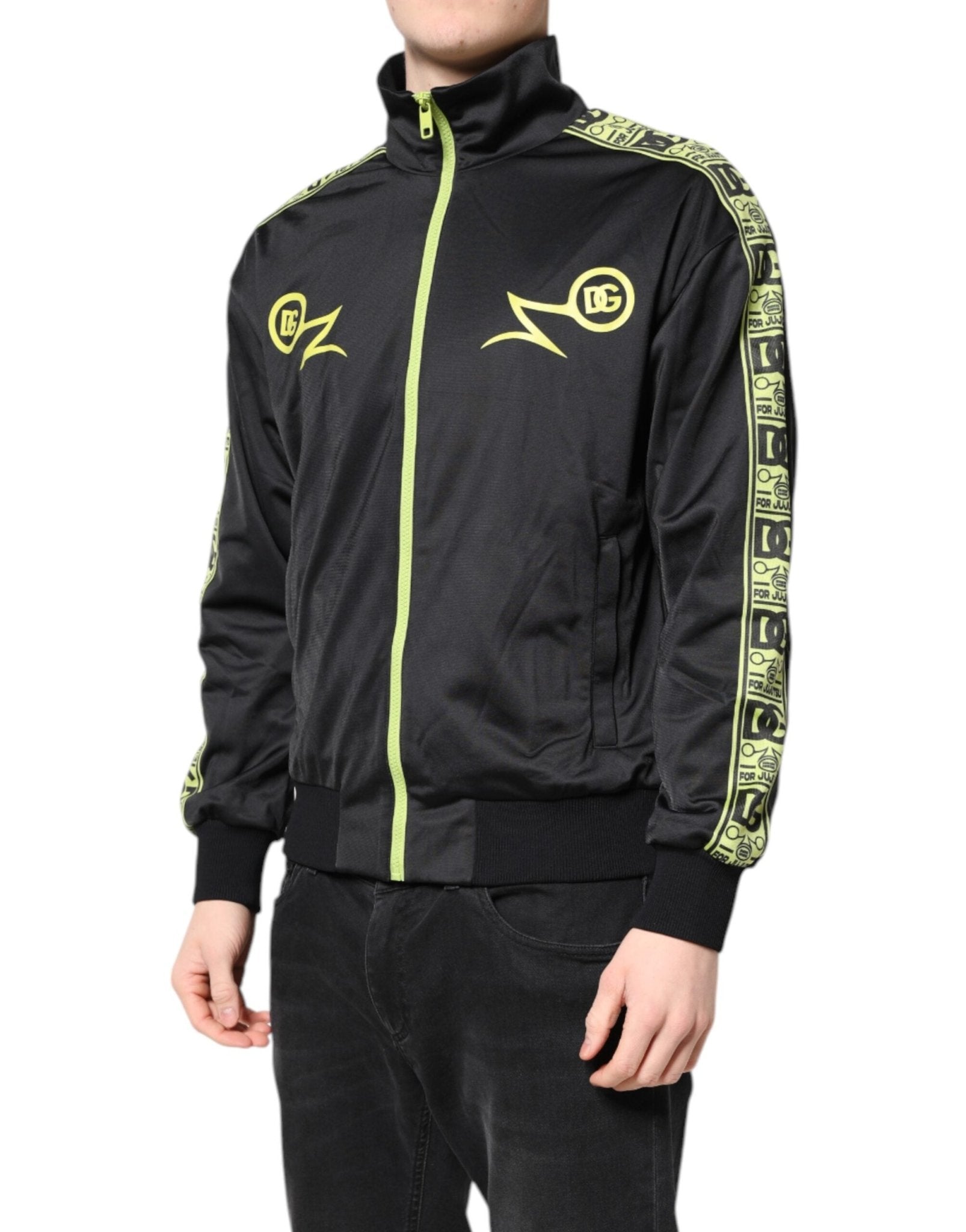 Dolce & Gabbana Black Logo Turtleneck Zip Bomber Jacket - RIMODA